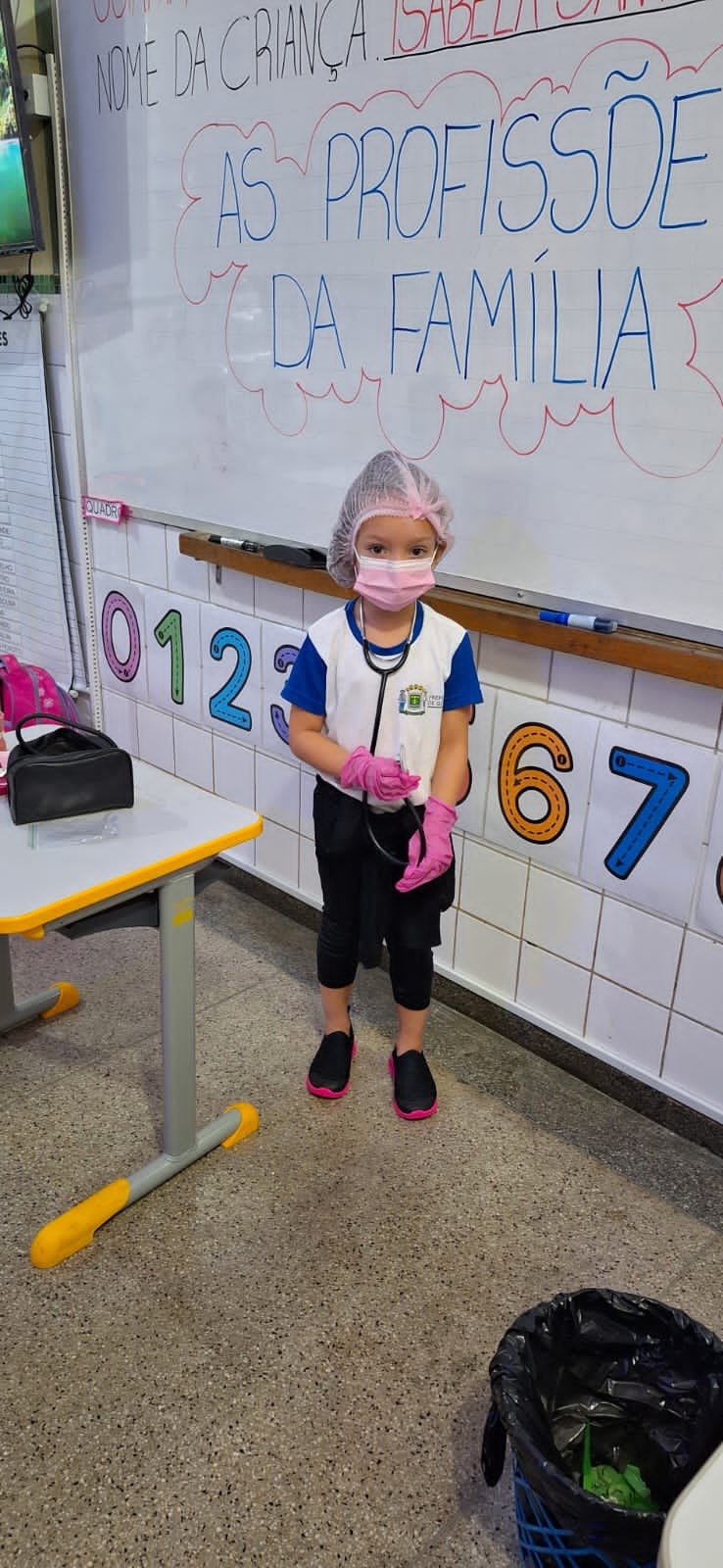 Turma da Pré- escola III do Educandário Espirita Euripedes Barsanulfo, aprenderam sobre o trabalho da família.