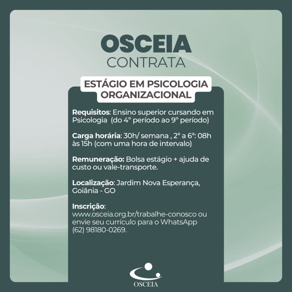 estágio em psicologia organizacional