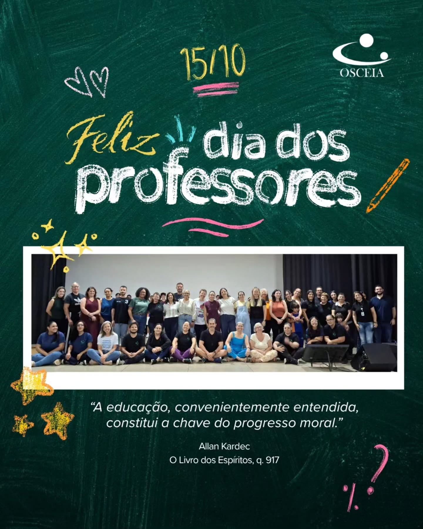 Feliz Dia dos Professores! 💚💙